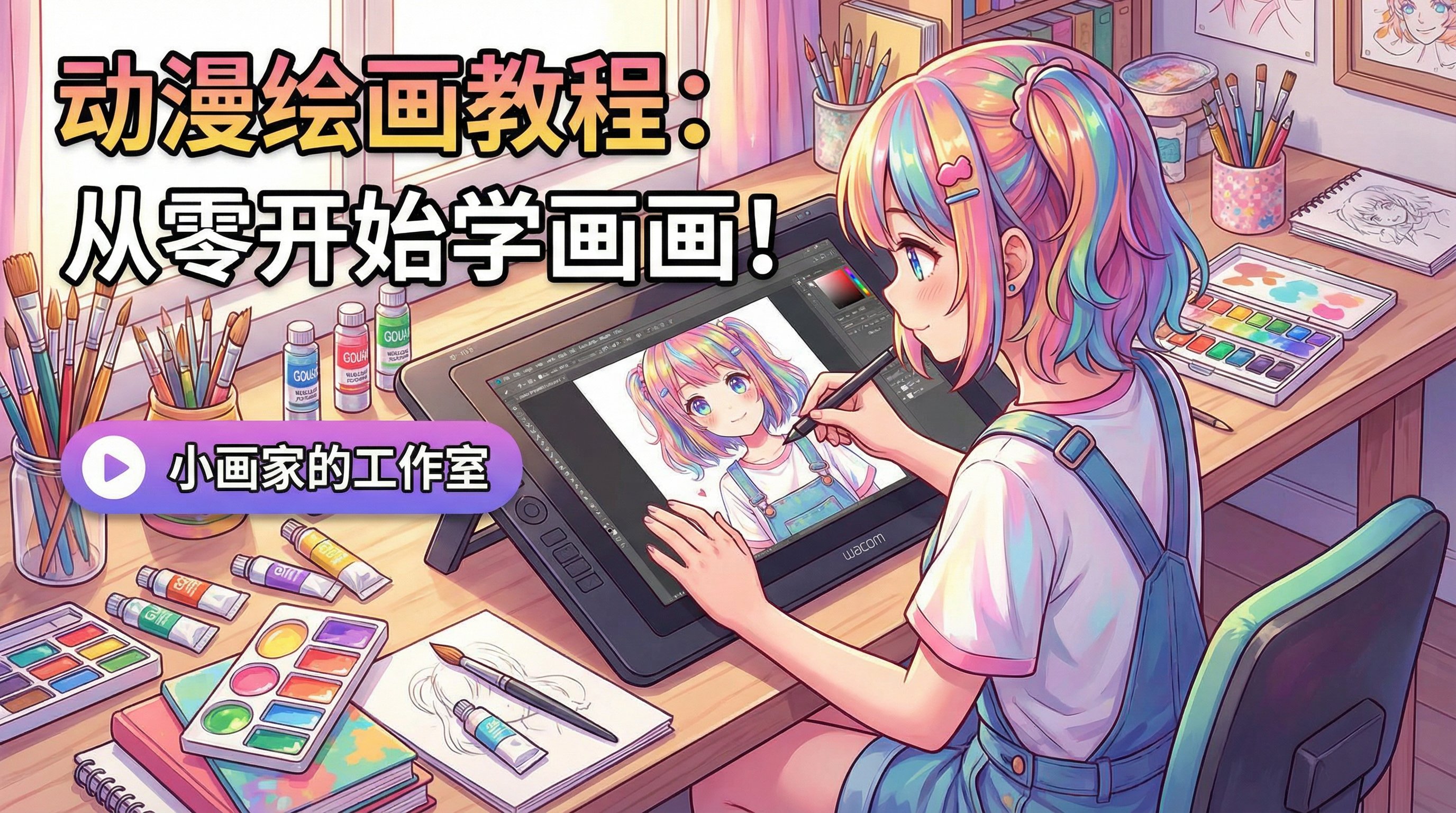 17c一起草绘画教程视频